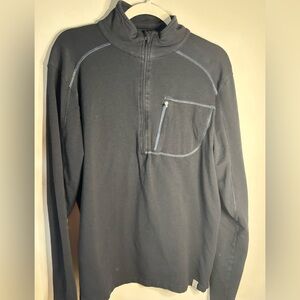 TASC Black Organiv Quarter-Zip Pullover with Pocket Men’s Size‎ L